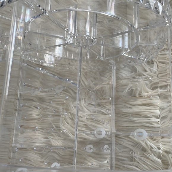 Make up 4 shelf organizer Clear plastic personal care storage swivel lazy Susan - Picture 16 of 17